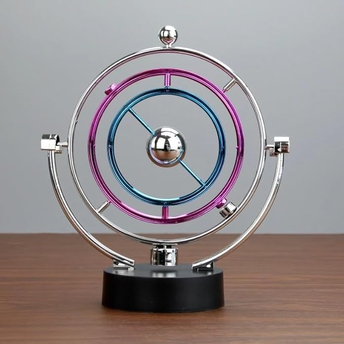 Electronic Swing Ball Desk Perpetual Motion Physics Science Toy Kinetic Art Globe Newton Garland for Office Home Ornaments Electronic Swing Ball Desk Perpetual Motion Physics Science Toy Kinetic Art Globe Newton Garland for Office Home Ornaments