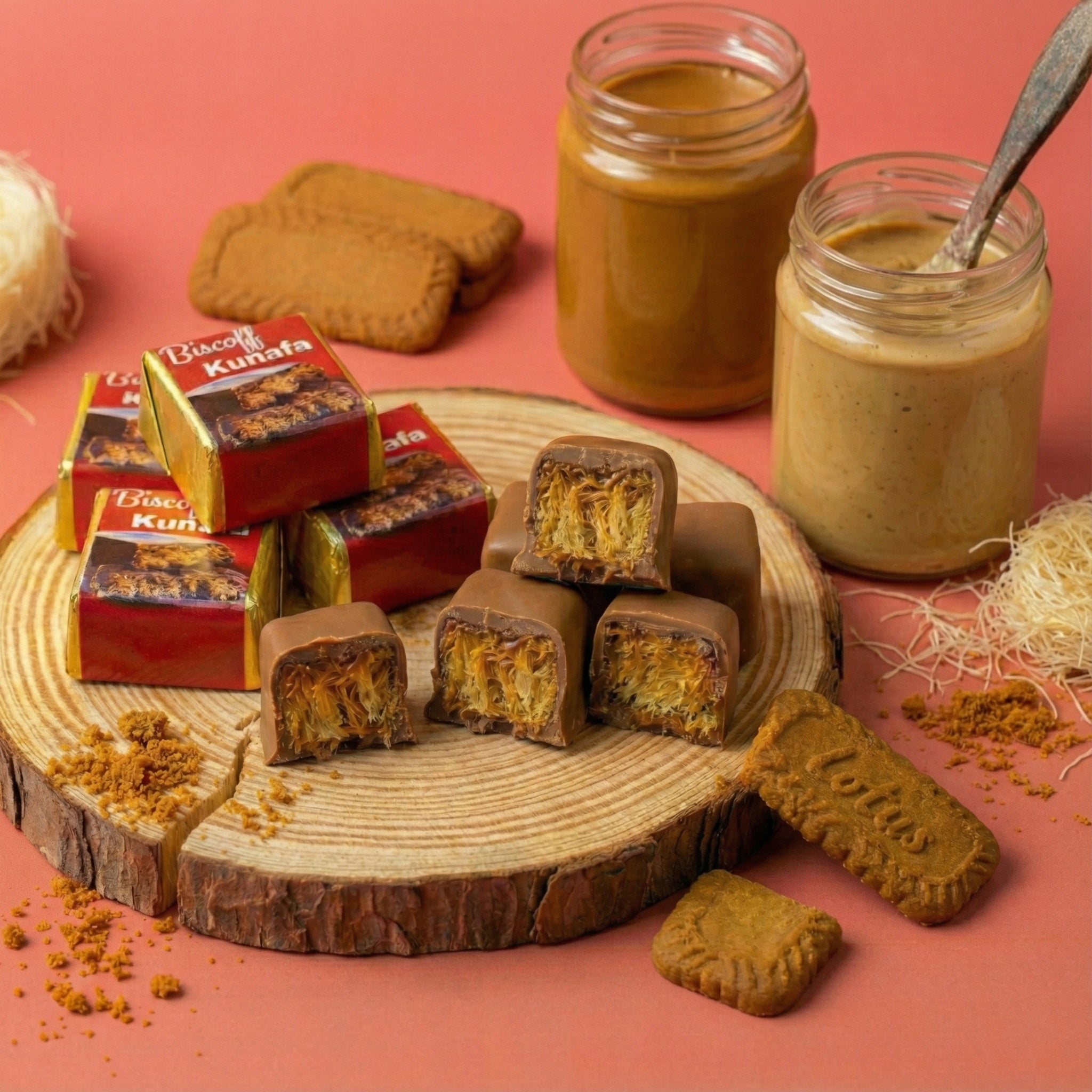 Biscoff Kunafa Chocolate Bite (8 pcs)